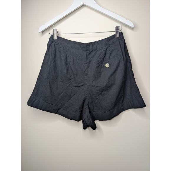 Doen Women's Jade Shorts size 10 Black Pleated High Waist - Picture 4 of 11